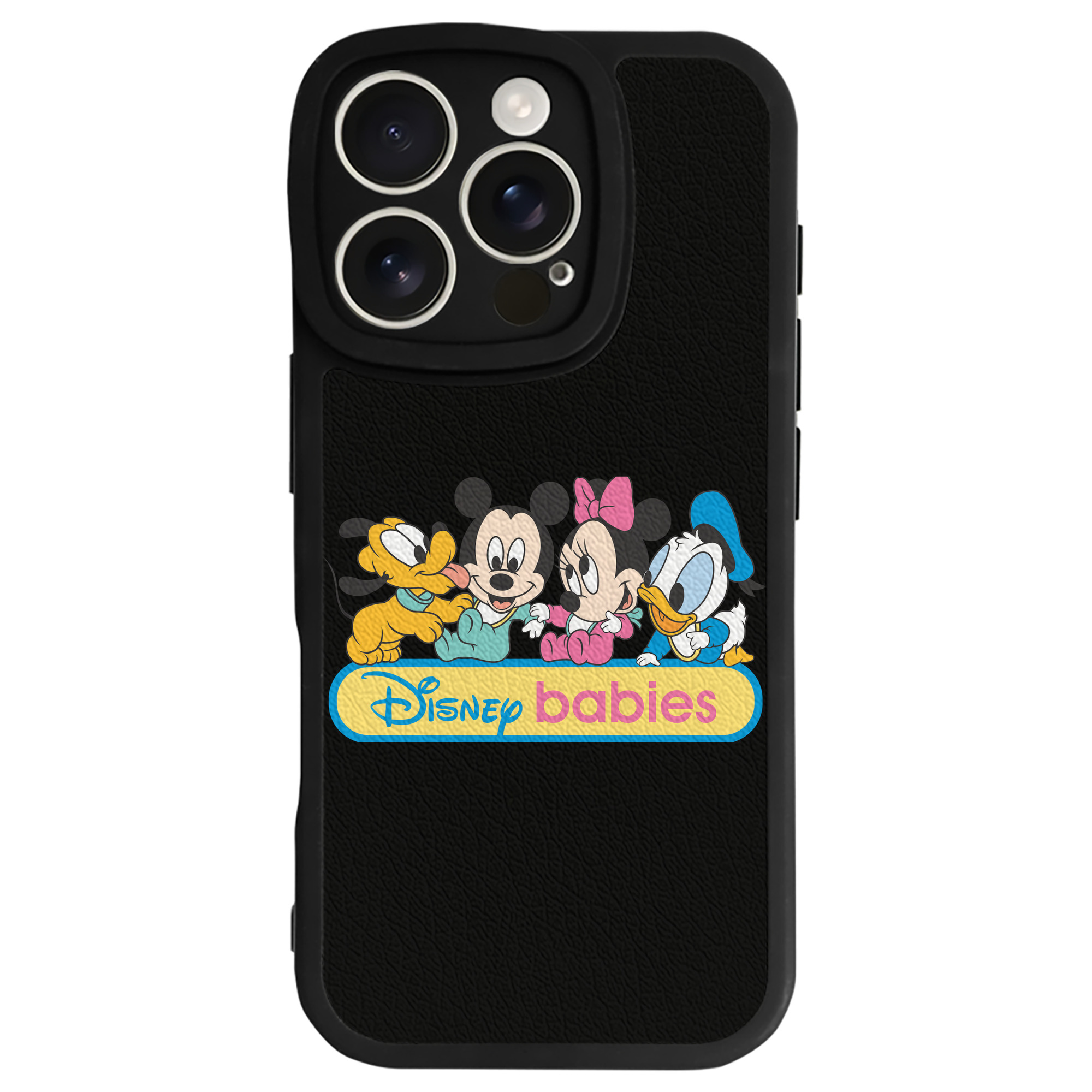 （画像用） ミッキーマウス Mickey Mouse 【iPhone 16シリーズ対応】シリコンスマホケース（レザー調） 材質：シリコン